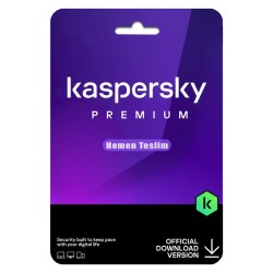 Kaspersky Premium 1 Yıllık lisans koruması, antivirüs ve VPN özelliklerini içerir.